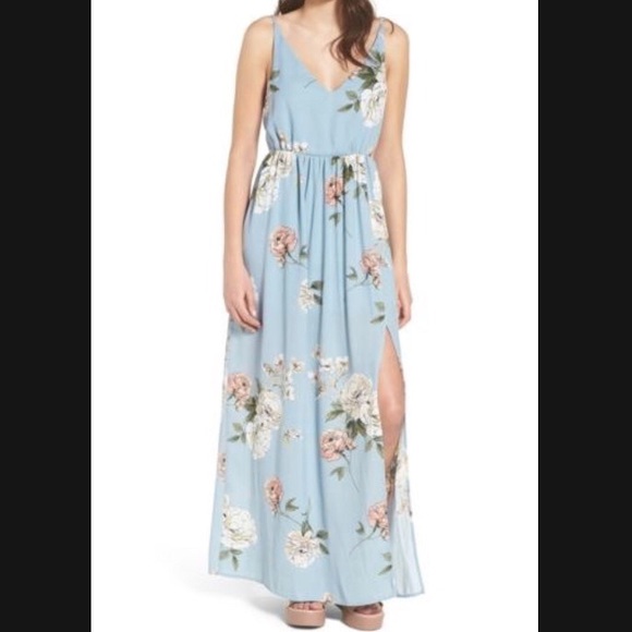 bp Dresses & Skirts - BP Light Blue Floral Maxi Dress